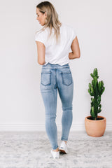 Molly Pull Up Jeans - Blue