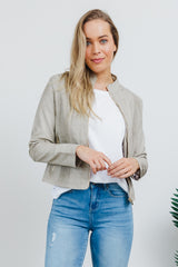 Ryder Biker Jacket - Stone