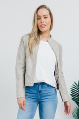 Ryder Biker Jacket - Stone