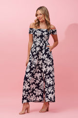 Robin Long Off Shoulder Floral Maxi Dress