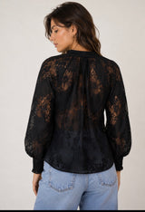 Gabby lace top - Black