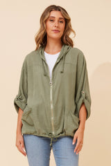 Fiona solid jacket - khaki