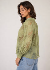 Gabby lace top- Sage
