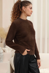 Ash Fluffy Knit - chocolate