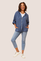 Fiona solid jacket - denim