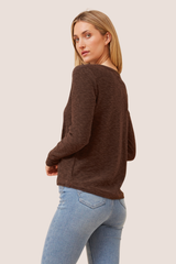Conti knit top - chocolate