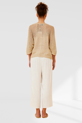 Marnie crochet cardigan- Gold