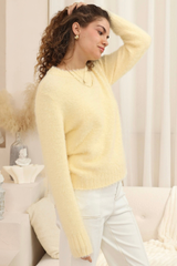 Ash Fluffy Knit- yellow