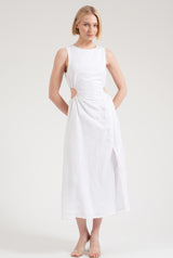 Layla cut out dress - white
