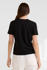 Cotton Slim Fit Tee - Black