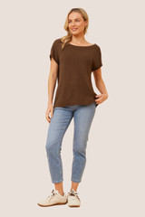 Evie top- chocolate