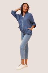 Fiona solid jacket - denim