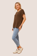 Evie top- chocolate