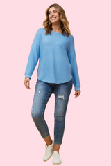 Aria Knit Jumper - Light Blue