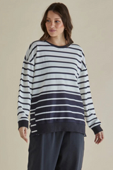 Easy Crew Sweat - Black/White Stripe