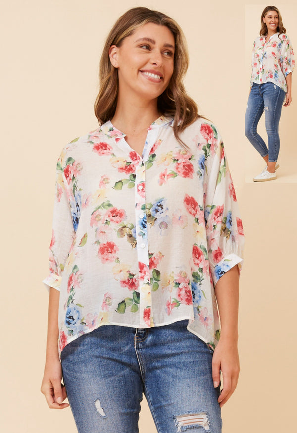 Aurora Shirt - white multi