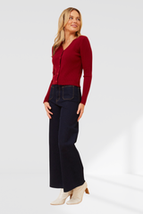 Casey knit - Red Dahlia