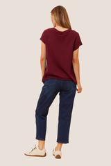 Evie top- Red Dahlia