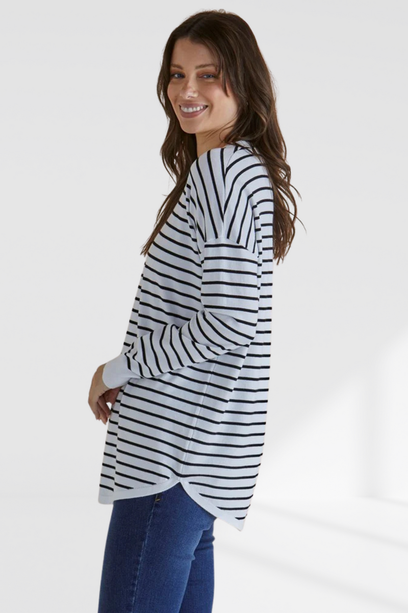 Sophie Knit Jumper - Monochrome Stripe