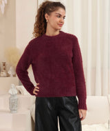 Ash Fluffy Knit - wine