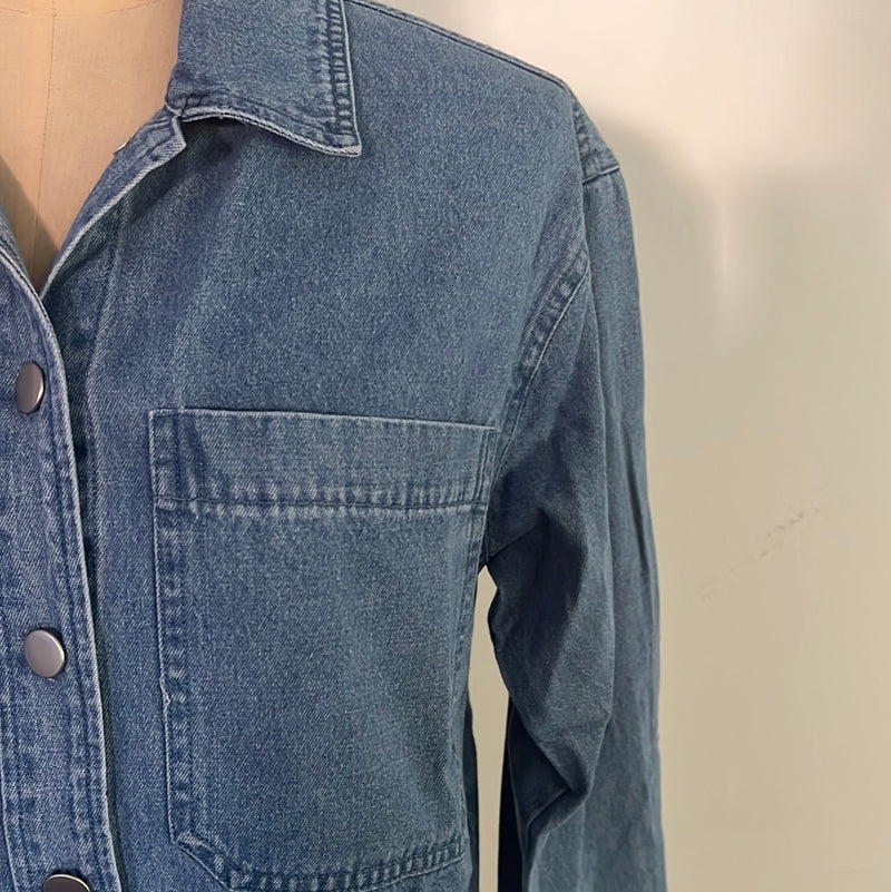 Crop denim jacket
