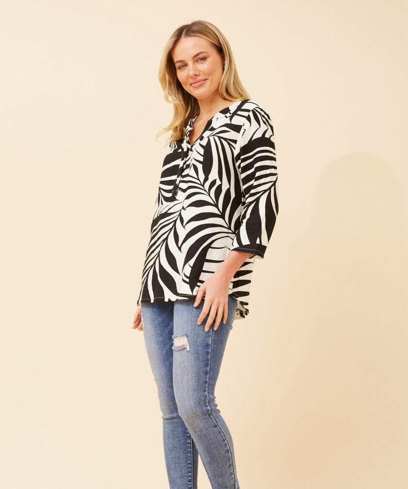 Armani top black and white