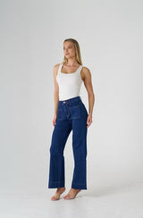 Jasmine wide leg jeans - dark wash - 7156
