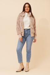 Jordyn Faux Fur Bomber jacket - beige
