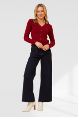 Casey knit - Red Dahlia