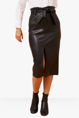 Suzanna pleather skirt - black