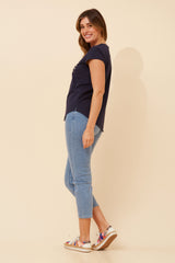 Vogue tee- Navy