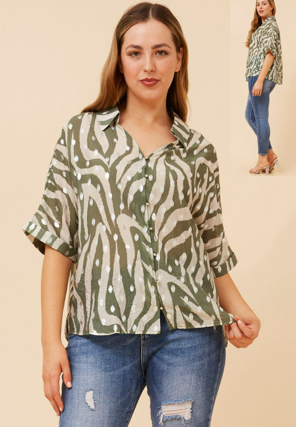 Gabriella top - khaki