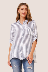 Maya linen shirt - stripe