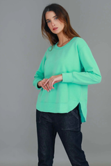 Charlette Oversized Crewneck Sweatshirt – Cotton French Terry