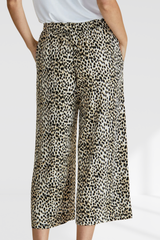 Betty Basics Crystal Crop Jogger - Cheetah