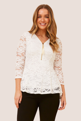 Sia peplum top - white