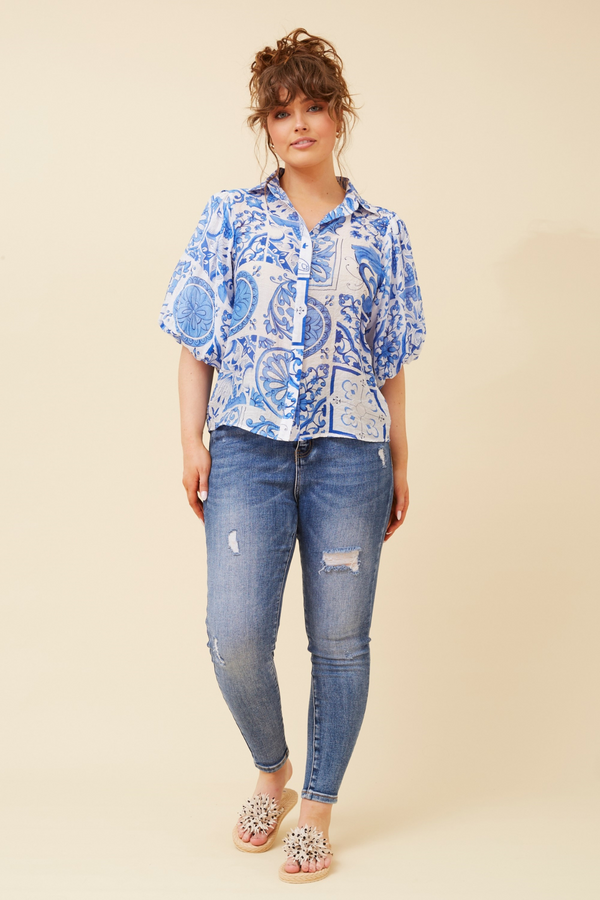 Selena shirt - Blue