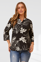Ebby top - black and white