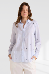 Reid Shirt - Blue Bow Stripe