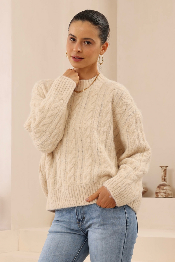 Alana Knit Sweater - Cream