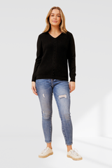 Hazel embellished knit - Black