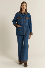 FATE+BECKER Niamh Denim Jacket - Mid Blue