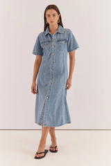 Kara Denim Midi Dress