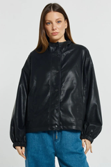 Polly PU Jacket - Black PU