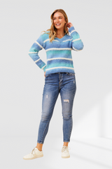 Gigi knit - Multi Blue