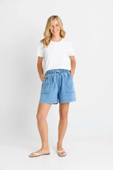 Quinn Cotton Short - Blue Medium