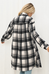 Briar Long Shacket - Black/White