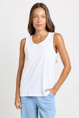 Rory Cotton Slub Tank - White