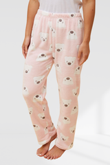 Koala Plush Pants- Pale Pink