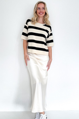 Laila top - cream stripe